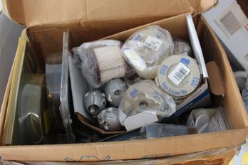 Box Of Filters And Zinc Anodes And Repair Kits Etc