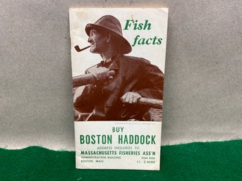 Vintage 1938 Fish Facts. Buy Boston Haddock Cook Book Booklet. Massachusetts Fisheries Ass'n. Boston, Mass.
