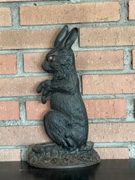 Rare Antique Bradley And Hubbard Rabbit Doorstop Cast Iron