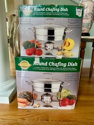 Two Round Chafing Dishes In Original Packaging