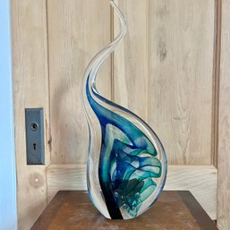 A Signed Art Glass Sculpture -