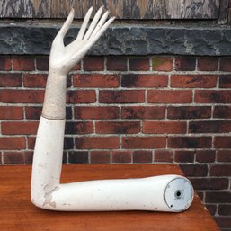 Fabulous Antique French Mannequin Arm With Hand Carved Hand - Look How Graceful And Delicate The Hand Is