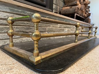 Traditional Style Brass Fireplace Fender