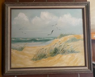 Framed Oil On Canvas Sea Scape Signed Julio Fassio