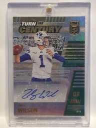 2021 Panini Donruss Elite Turn Of The Century Zach Wilson Rookie Autograph Card - K