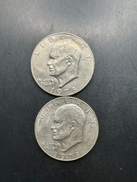 2 Eisenhower Dollars 1978, 1978-D
