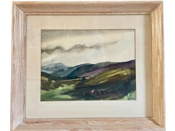 Thomas P. Blagden (american 1911-2010), Signed Vintage Watercolor Painting.