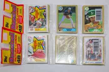 2 1987 Unopened Topps Baseball Rack Packs