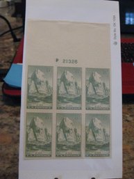 US POSTAGE STAMP  PLATE BLOCK OF 6 - SCOTT # 763 , MINT