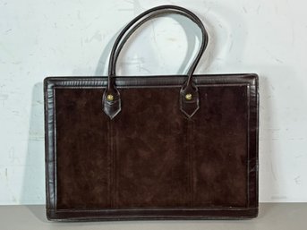 A Modern Suede And Leather Laptop Case