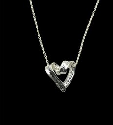 Italian Sterling Silver Chain With Heart Shaped Pendant