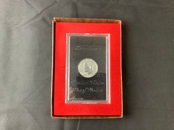 1971 Ike Proof Dollar In Original Brown Box