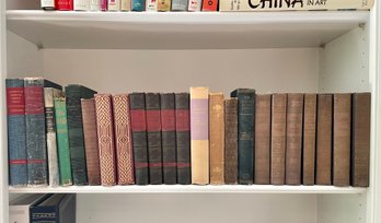 Antique Books Including Treasure Island By Robert Louis Stevenson & The Marble Faun By Nathaniel Hawthorne