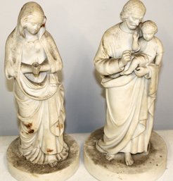 Vintage Pair Of Religious Statues