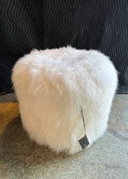 Interlude Home Amal NEW Faux Fur Stool With Wheels  (1 Of 2)