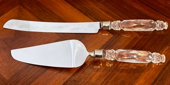 Galway Irish Crystal Cake Knife And Server Set