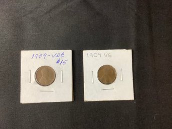 1909 VDB Penny And 1909 Penny (without The VDB)