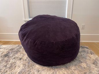 Fuf Chair- Purple Corduroy Lounger Bean Bag Pouf