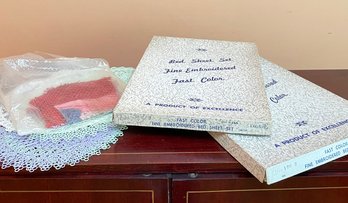 Vintage Bed Sheets And Place Mats - New Old Stock