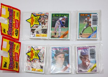 2 1987 Unopened Topps Baseball Rack Packs