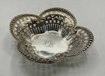 Antique Howard & Co Pierced Design Sterling Nut/candy Dish