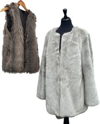 Faux Furs - A Vest And Coat - Medium