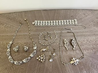 Lot Of Rhinestone Jewelry Including Lisner