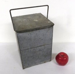 A 4 Quart Zinc Galvanized Bordens Dairy Porch Milkman's Delivery Box