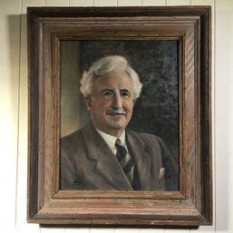 Very Nice Antique Oil On Board Painting Of Distinguished Gentleman - Signed L COOK - Nice Vintage Piece