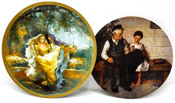1977 Runci Classics Limited Edition Plate & Norman Rockwell Knowlws 1979 Plate