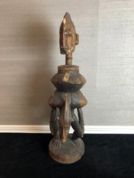 Primitive African Teke Double-Head Statue