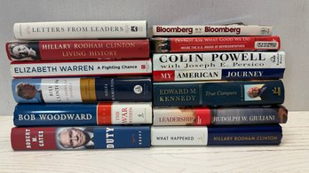 A Lot Of One Dozen Political Books - Hillary Clinton, Colin Powell & More