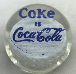 Vintage Coca Cola Advertising Paperweight