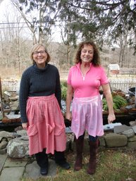 Six Vintage Hand-Sewn Aprons