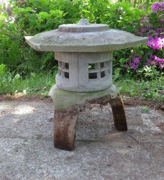 Large 3 Piece Pagoda Concrete Statue