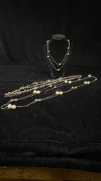 Pearl Beaded Necklace Lot