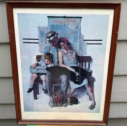 Vintage Norman Rockwell Print, Tired But Happy, From 1930