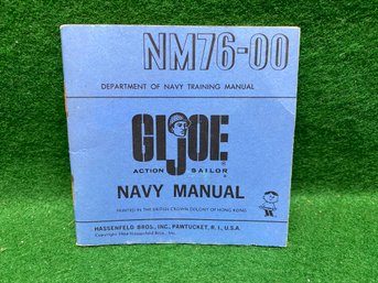 Vintage And Original 1964 G.I. Joe Action Sailor Navy Manual.