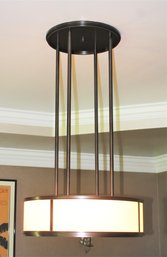 Drum Chandelier By Barbara Barry For Boyd Lighting 0034 - Cinnamon Bronze Hand - Rolled And Bound Aluminum