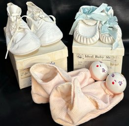 3 Pairs Of Vintage Baby Shoes