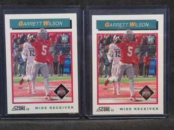 (2) 2022 Panini Score Garrett Wilson Rookie Cards - K