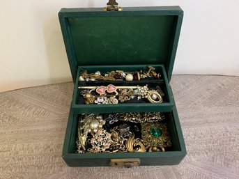 Jewelry Box With Costume Jewelry