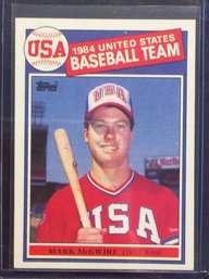 1985 Topps Mark McGwire Team USA Rookie Card - K