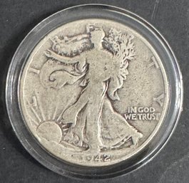 1942 Walking Liberty Silver Half Dollar