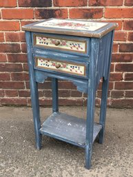 Lovely Antique Style Painted Two Drawer Stand - Very Decorative Piece -  You Can Use This Anywhere ! - Cute !