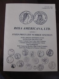 ROSA AMERICAN FIXED PRICE LIST OF COLONIAL COINS - COIN COLLECTING BOOK - REFERENCE MATERIAL