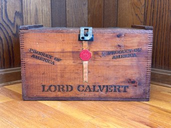 A Vintage Lord Calvert Whiskey Crate