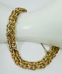 VINTAGE 12K GOLD FILLED CHUNKY BRACELET BY BATES & BACON