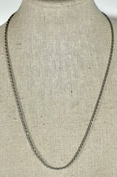 Italian Sterling Silver Rope Chain Necklace 18' Long