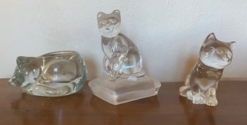 Three Glass Cats